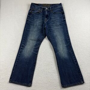 American Eagle Outfitters Jeans Men 31x30 Blue Denim Bootcut Leg Mid Rise Grunge
